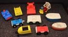Vtg Fisher Price Vehicles Little People Boat Police Taxi Snowmobile Train Cars