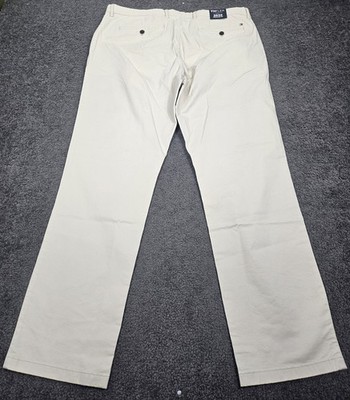 Men's Regular Straight Pants 38x32 Tommy Hilfiger FLEX Beige READ DESCRIPTION