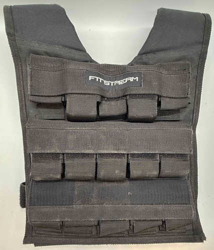 Black Canvas Fitstream 14kg Weight Training Vest Jacket