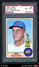 1968 Topps #45 Tom Seaver * Mets HOF COMMON VARIATION ASR PSA 8 - NM/MT