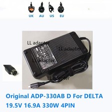 Original DELTA ADP-330AB D 19.5V 16.9A 330W 4PIN AC Adapter Power Supply Charger
