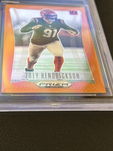 2024 Panini Prizm Deca #62 Trey Hendrickson Bengals Prizms Orange 24/49 BGS 9.5 - Picture 5 of 12