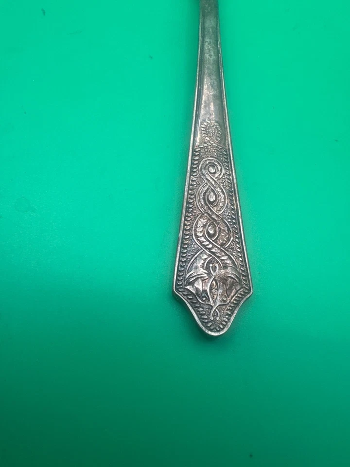 Horquilla vintage Newbridge EPNS plateada con diseño celta ornamentado - Hecha en Ir Foto 4 de 4