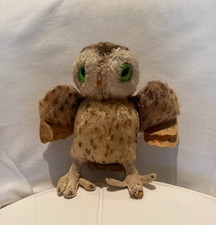RARE VINTAGE 9" TALL STEIFF LARGE OWL 'WITTIE'