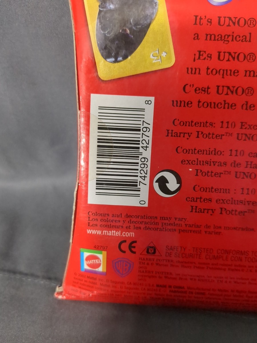 UNO Harry Potter Lata Juego De Cartas Dobby Severus Hermione