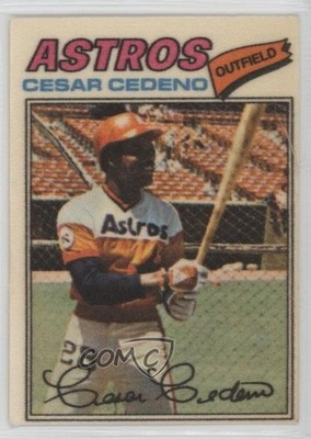1977 Topps Baseball Patches Cloth Stickers Cesar Cedeno (Two Star Back) #13 m4l