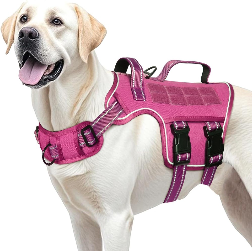 Dog Harness for Large Dogs Heavy Duty, No Pull Tactical Dog Harness
