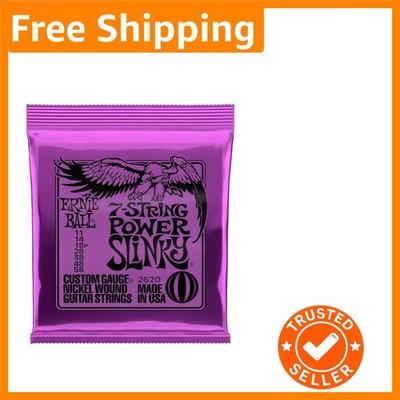 Precision-Manufactured 7-String Power Slinky Strings - Lasting Performance 11-58