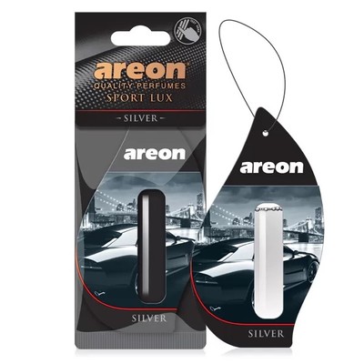 3800034963626 Areon Sport Lux Liquid zawieszka zapachowa do samochodu Silver (P1