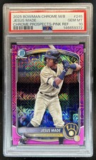 2025 Bowman Chrome Mega Box Jesus Made Prospects Pink Refractor #/199 PSA 10