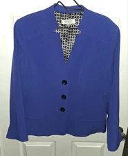 Kasper Separates Jacket Women's Blue Size 18