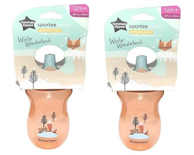 2x UNSIX Tommee Tippee Trinkbecher Flasche 300ml bissfest 12m + ODERLAND