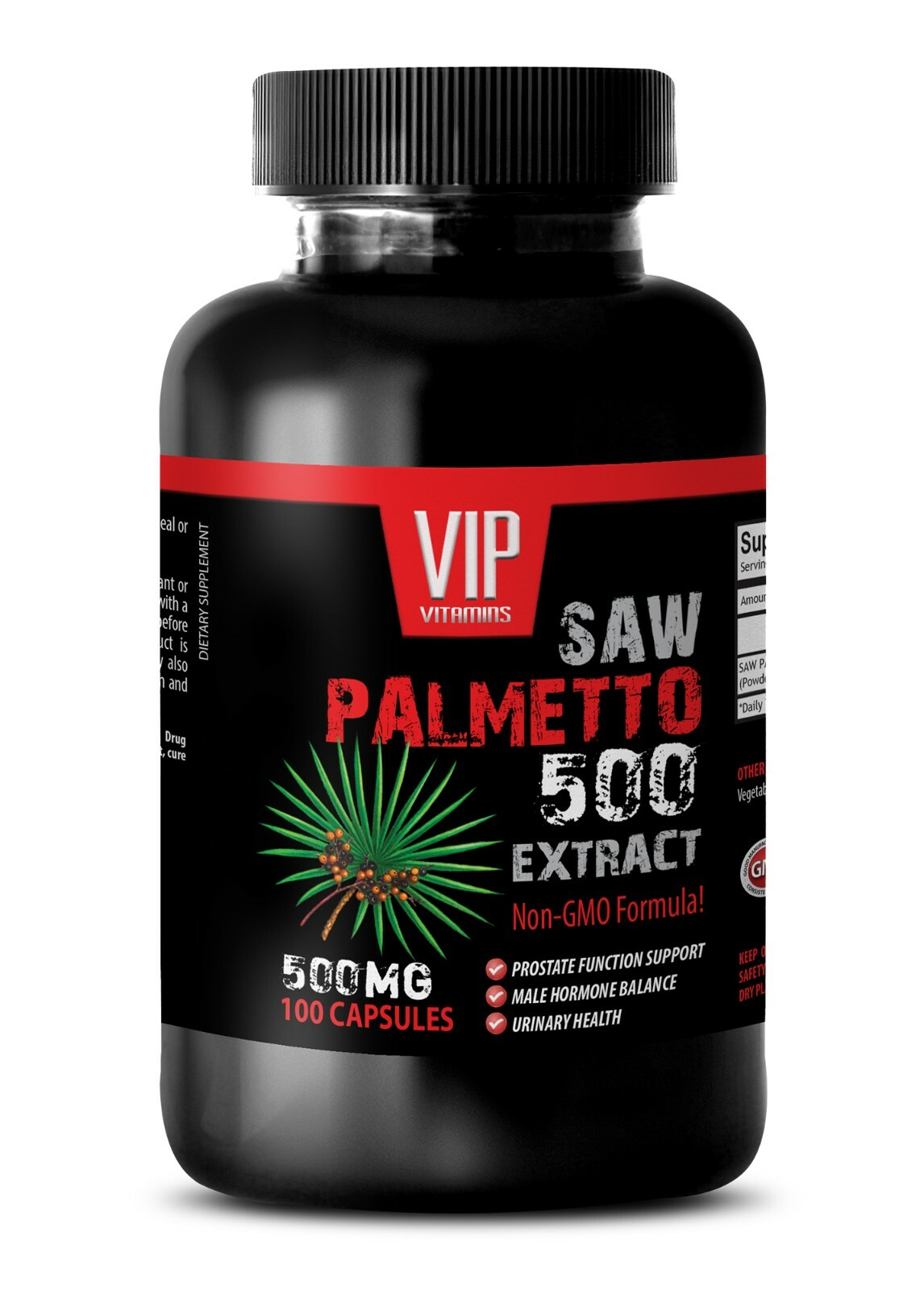 testosterone pills - SAW PALMETTO BERRY 500MG 100 Capsules - booster 1 Bottle