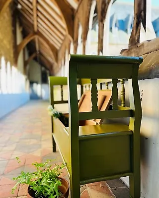 Buy Green Painted Hungarian Bench