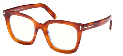 Tom Ford FT 5880-B BLUE BLOCK Blonde Havana (053) Eyeglasses  display picture 2