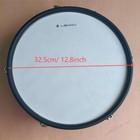 Lemon 12" Dual Zone Wooden Drum Pad Mesh Head with Tom Holder Rod & Clamp