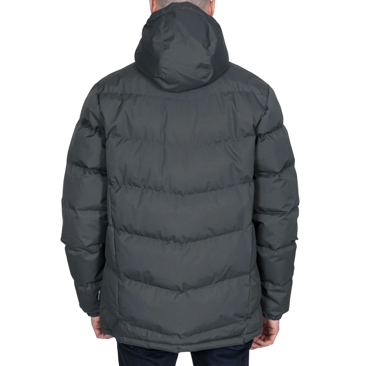 Trespass Mens Blustery Padded Full Zip Hooded Winter Warm Puffer