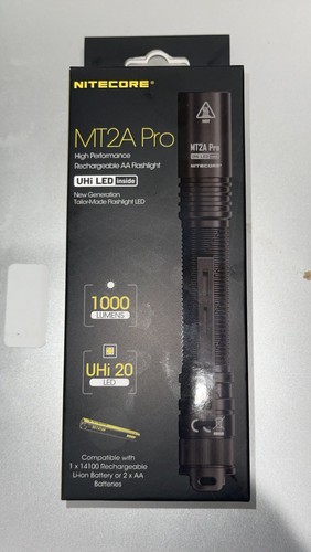 Nitecore MT2A Pro 1000 Lumen LED EDC Rechargeable Flashlight, Use 2x AA