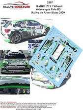 DECALS 1/43 REF 2207 VW VOLKSWAGEN POLO HABOUZIT RALLYE MONT BLANC 2020 RALLY