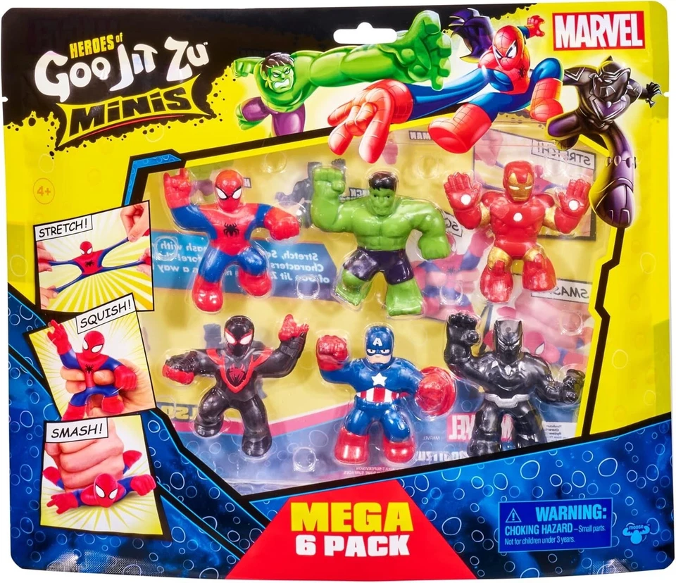 Heroes of Goo Jit Zu Marvel Minis Paquete de 6 | Figuras blandas elásticas | Envío rápido Foto 3 de 4