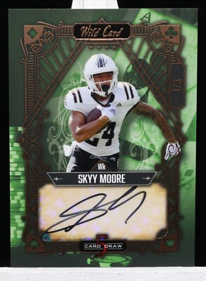 2022 Wild Card 5 Card Draw Skyy Moore RC Auto #1/3 Chiefs - Industry Summit