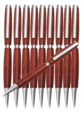 Pen Kit Mall - Slimline Pen Kits for Woodturning (10-Pack CHROME) FREE SHIPPING