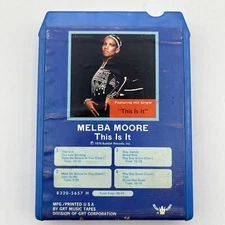 Melba Moore - This is It - Restored 8 Track Tape - New Pad and Splice