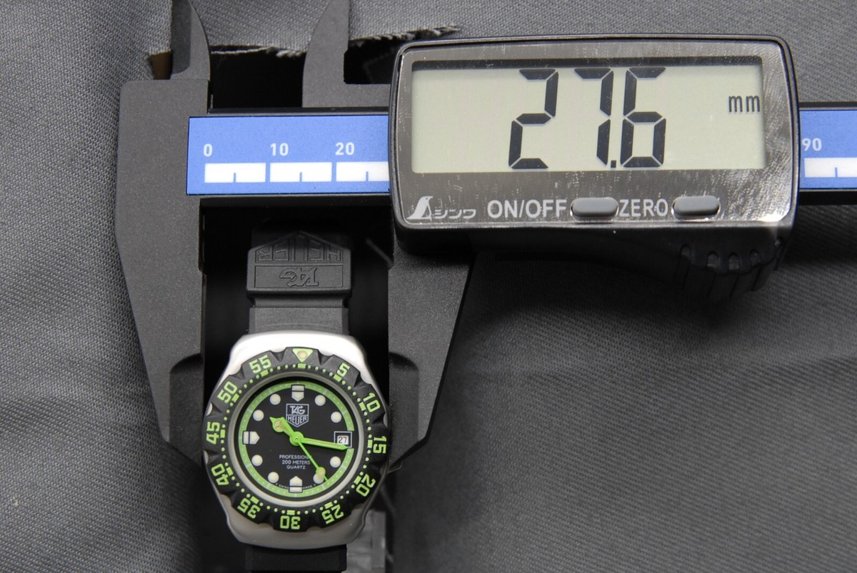 MINT 】 TAG HEUER Formula 1 375.508 27mm Black Dial Green QZ
