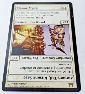 MTG Kitsune Mystic Champions of Kamigawa 28/306 Regular Rare