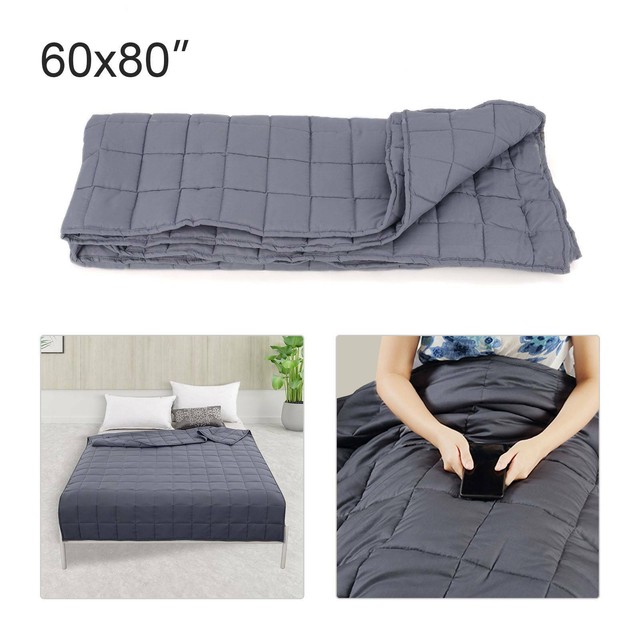 Weighted Blanket Deep Sleep 80'' x 60'' Full Queen Size Reduce insomnia