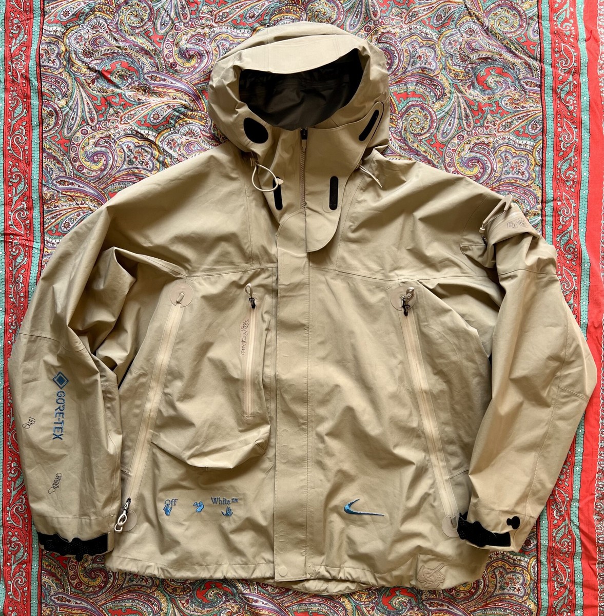 XL Nike x Off-White ™ GORE-TEX shell jacket 007 beige water virgil