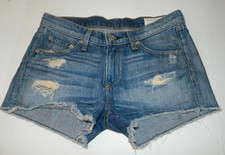 RAG BONE Women's Low Cut Distressed, Cut off Shorts Size 25