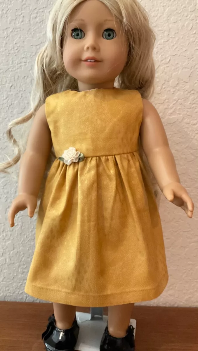 Beautiful Gold Dress for 18 Inch American Girl Doll FREE SHIPPING
