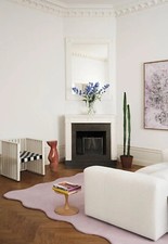 Pink Lavender Hand Tufted Solid Color Rug Large Area Rug 100 New Zealand Wool