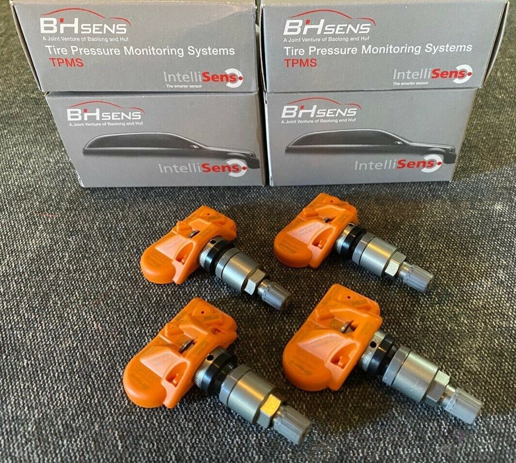TPMS TIRE Pressure Sensors Gunmetal Stems HUF BMW 335i 328i 135i 128