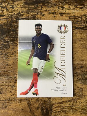 Futera Unique Fußball 2023 Nr. 57 Aurelien Tchouameni Mittelfeldspieler Frankreich