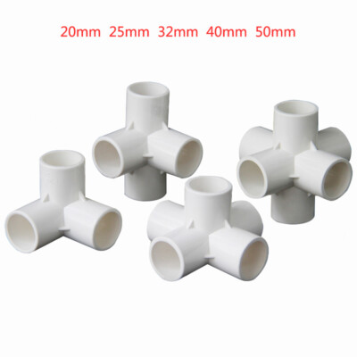 PVC 3/4/5/6-Way Equal Water Supply Pipe Fittings Adapter Connector ID 20mm-50mm
