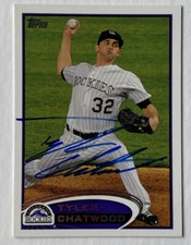 Tyler Chatwood Signed Topps #US210 2012 Card Colorado Rockies Auto MLB RAD