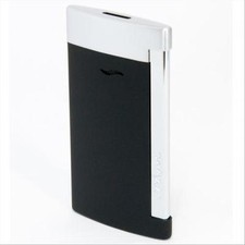 ACCENDINO SLIM 7 FIAMMA SOLIDA S.T.DUPONT 27700 027700 LIGHTER LACCA NERA LUCIDA