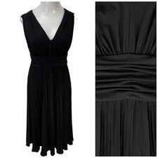 Suzie Chin Maggy Boutique Dress Women Size 8 Cocktail Sleeveless Pleated Party