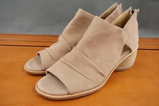 Sofft Catelyn Block Heel Back Zip Bootie Women's 10 Brown Leather Casual Shoes