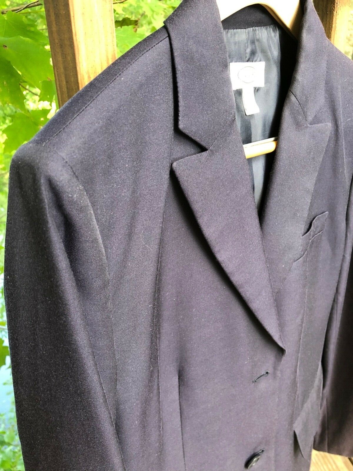 Talbots single breasted two button silk blend nav… - image 2