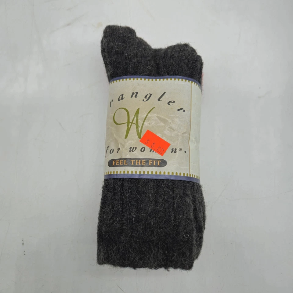 Женские носки Wrangler упаковка 2 пары шерстяная смесь красные черные винтажные сделано в США - Изображение 2 из 4