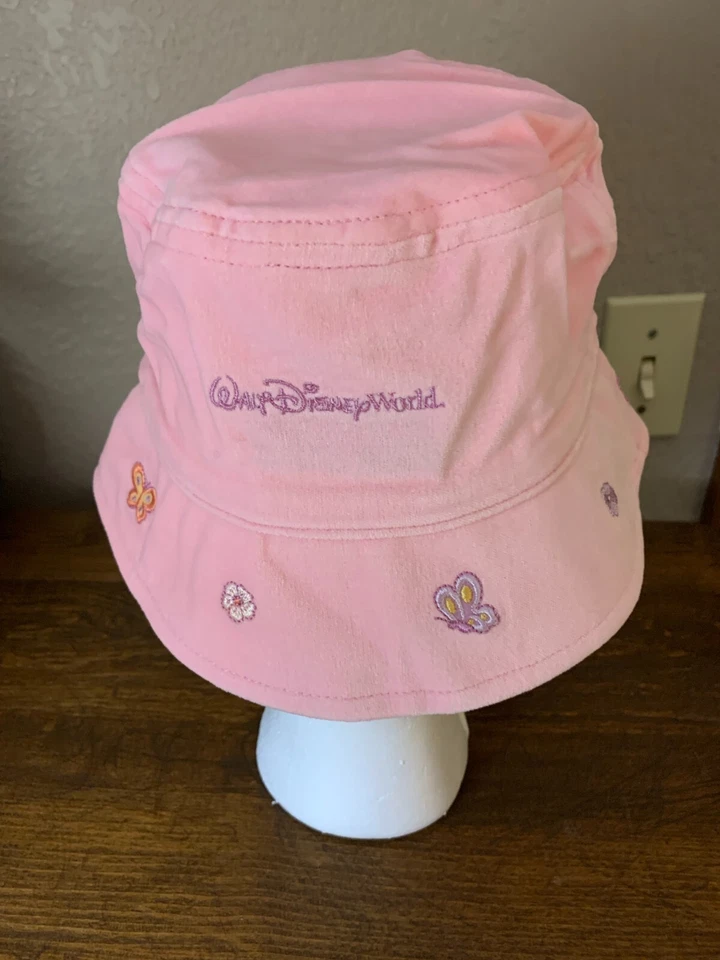 NUEVO CON ETIQUETAS De colección Disney Bambi "Cutie" Rosa Sombrero Cubo Bebé Infante Bordado Foto 3 de 4