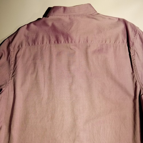 JOHNSTON & MURPHY Button-Down Shirt Men's XL Purple Sheen Long-Sleeve Cotton - Picture 9 of 10