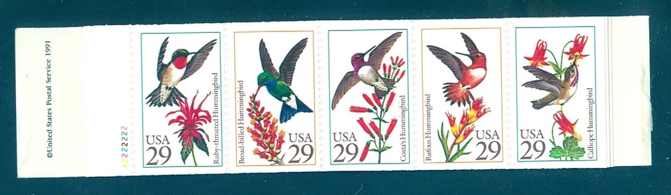 US 2646a BK201 Hummingbirds, Complete Booklet/20, Mint NH - Image 2 of 2