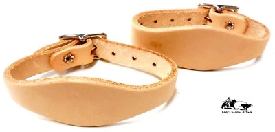 AMISH/HANDMADE Premium Stirrup Hobbles Natural Russet Leather Pair Amish Made New Eddy's Tack