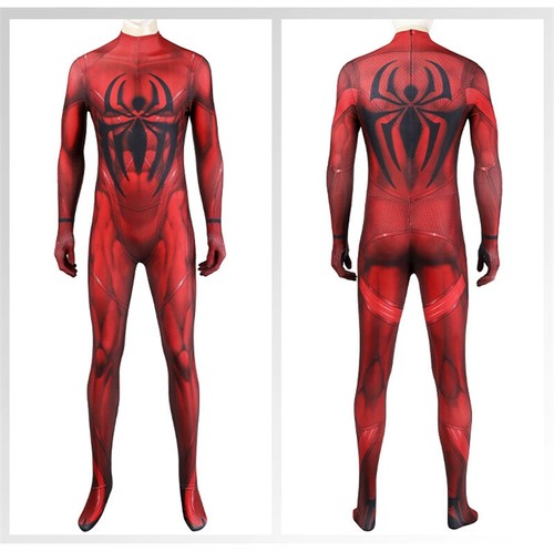 Scarlet Spider Costume Spider-Man Cosplay Outfits Jumpsuit Halloween Adult - Picture 18 of 25