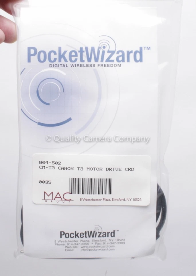 PocketWizard CM-T3 Motor Cord - Canon EOS T3 Connector to Miniphone #804-502 NEW - Image 2 of 2
