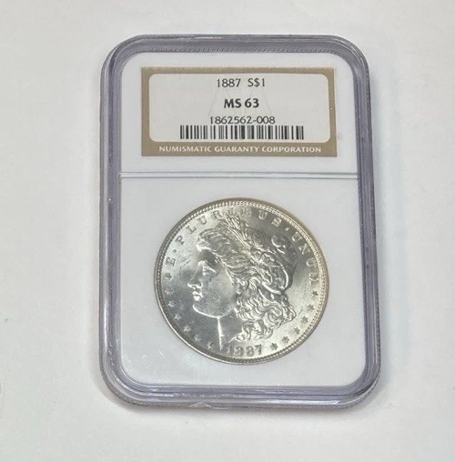 MS 63 Graded 1887 Year Morgan US Dollars (1878-1921) for sale | eBay